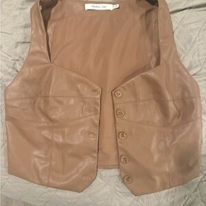 Mustard Seed Tan Leather Vest